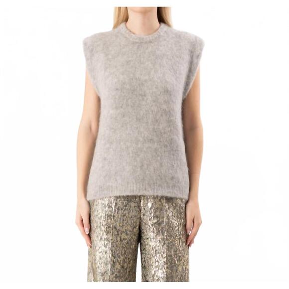 FORTE FORTE Jackets & Blazers - NEW FORTE FORTE stretch baby suri alpaca oversized vest in pearl